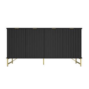 CLIHOME 63" Modern Design Sideboard,4 Door MDF Storage Cabinet with Adjustable Feet - 1 of 4