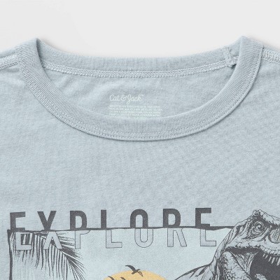 Cat & Jack Kids' Adaptive 2pk Short Sleeve Graphic T-Shirt - Cat & Jack™ Heather Gray XL — фото 3