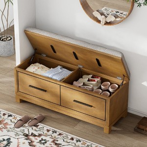 YOOCOZZ Shoe Storage Bench with Removable Cushion and Hidden Compartment - 1 of 4