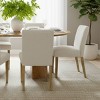 7-Piece Modern Dining Table Set for 6, Oak Extendable Dining Table with 6 Upholstered Armless Chairs for Dining Room or Kitchen-Maison Boucle - 3 of 4