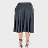 24seven Comfort Aapparel Womens Plus Pleated Elastic Waist Midi Pocket Skirt - 3 of 4