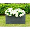 Rosemead Home & Garden, Inc. 12" x 23" Rectangular Kante Lightweight Modern Outdoor Planter Charcoal - 2 of 3