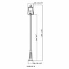 Z-Lite Broughton 4 - Light Post Light in  Black - 4 of 4