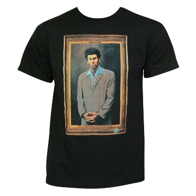 Adult Seinfeld Kramer Painting Black Graphic T-Shirt