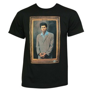 Adult Seinfeld Kramer Painting Black Graphic T-Shirt - 1 of 2