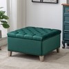 WestinTrends Square Velvet Tufted Storage Ottoman for Living Room Bedroom - 2 of 4