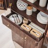 71" Tall Kitchen Pantry Storage Cabinet, Modern Kitchen Storage Cabinets with 4 Doors and 6 Adjustable Shelves,Wooden Curved Kitchen Cabinet - 4 of 4