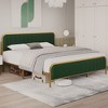Velvet Upholstered Bed Frame with Headboard - 4 of 4