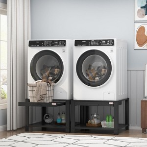 COZONY 29 Inch Heavy Duty Washer Dryer Stand, Pull Out Shelf Anti Vibration Base Storage 800 LBS Capacity - 1 of 4