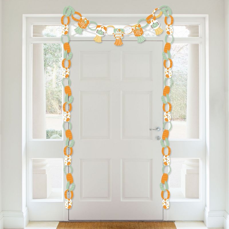 Big Dot of Happiness Little Pumpkin - Decoration Kit - Fall Birthday Party or Baby Shower Paper Chains Garland - 21 feet, 3 of 9