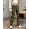 Zeagoo Women's High Waisted Straight Leg Pants Stretchy Business Casual Pants Button Down Work Trousers with Pockets - 4 of 4