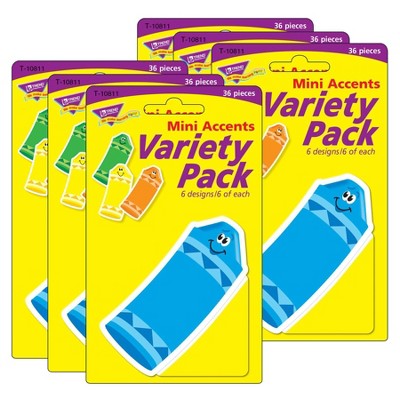 6pk Crayons Mini Accents Variety Pack - TREND