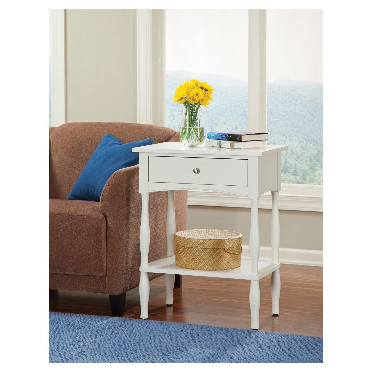 Shaker Cottage  End Table with Drawer and Shelf - Alaterre Furniture - thumbnail 8