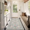 Washable Modern Floral Print Area Rug for Living Room Bedroom, Indoor Farmhouse Large Non Slip Floor Carpet for Kitchen Dining Room - 3 of 4