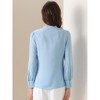 INSPIRE CHIC Women's Bow Tie Neck Elegant Long Sleeve Solid Work Office Blouse - 4 of 4