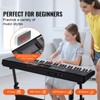 VEVOR 61 Key Digital Keyboard Piano, Lighted Keys, Electric Portable Piano with Adjustable Stand 600 Tones 500 Rhythms,Black - 3 of 4