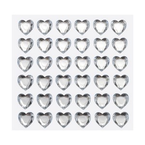 Unique Bargains Heart Shape Self Adhesive Valentine Makeup DIY Rhinestone Stickers 144 Pcs - 1 of 4