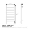 SEVOBAL Bathroom Towel Holders Heated Towel Rack Compact Space Saving Design for Bathroom and Home, Brushed Nickel, 18.7"*35.43"*3.78" - 3 of 4