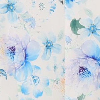 white light blue-floral