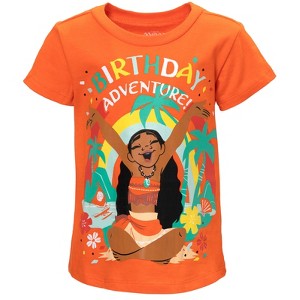Disney Minnie Mouse Princess The Little Mermaid Moana Lilo & Stitch Frozen Birthday Girls T-Shirt Kid to Big Kid - 1 of 4