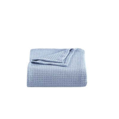 Woven Solid Bed Blanket Coast Blue - Tommy Bahama : Target