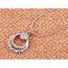 Anna-Kaci Women's Circular Crystal Pendant Necklace, Modern and Chic Design with Adjustable Chain, Ideal for Formal Events - Bars - 3 of 4
