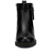 BLISSFUL STEP Women's Side Zip Round Toe Chunky Heel Ankle Booties - 3 of 4