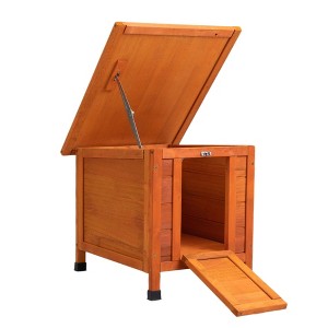 AZL1 Life Concept Pet Crates and Houses Modern Wooden Rabbit Cat Dog Hutch, Outdoor Retreat House with Openable Roof for Pets, Orange, 51"*40.5"*43" - 1 of 4