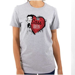 Betty Boop Sass Queen Cartoon Womens Graphic T Shirt Tees Brisco Brands - 1 of 4