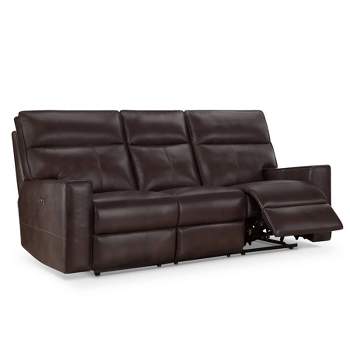 Easley Leather Power Reclining Sofa Brown - Abbyson Living