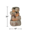 Glacial Rock Zen 30" High Large Rustic Indoor Outdoor Decor Faux Stone Floor Fountain with Light LED Waterfall Outside Garden Patio - 4 of 4