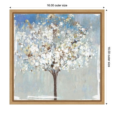 Winter Still Tree Framed Canvas Art in Sylvie Maple