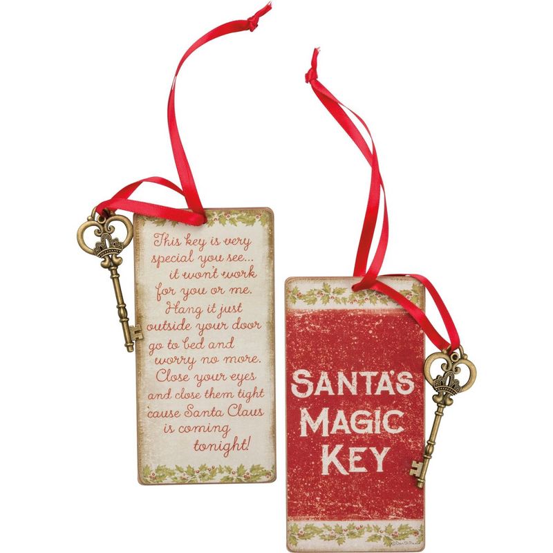 Primitives by Kathy Santa's Magic Key Vintage Ornament, 1 of 4
