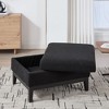 NicBex 34" Square Reversible Lid Storage Ottoman Footrest, Rubberwood Legs Boucle Upholstery for Office, Living Room, Ivory+Natural Legs - 4 of 4