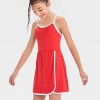 Girls' Knit Contrast Trim Dress - All In Motion™ - 3 of 3