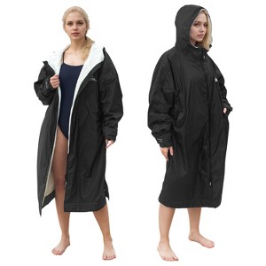 Catalonia Swim Parka for Women Men Youth, Lightweight Surf Swim Jacket, Waterproof Windproof Warm Swim Coat, Changing Cape Robe - 1 of 4