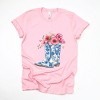 Simply Sage Market Cowboy Boots Floral Short Sleeve Tee - 2 of 4