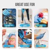 SereneLife Nitrile Disposable Gloves - Small Size - 10 packs of 100 Count - Blue - image 3 of 4