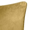 12"x24" Oversized Watercolor Peacock Feather Print Faux Linen Front with Velvet Back and Welt Lumbar Throw Pillow Beige - Edie@Home - 3 of 4