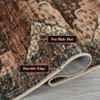 Vintage Washable Floral Medallion Large Rugs for Bedroom Living Room, Non Slip Retro Accent Floor Carpet for Home Office - 4 of 4