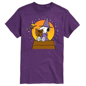 Men's - Peanuts - Sorcerer Snoopy Woodstock Short Sleeve Graphic T-Shirt - 1 of 4