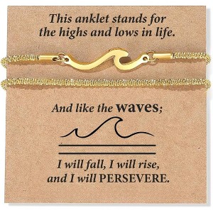 Anklets Bracelets for Women Waterproof Anklets Beach Jewelry Adjustable Stainless Steel - 1 of 4