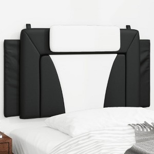 vidaXL Headboard Cushion Black and White 39.4" Faux Leather - 1 of 4