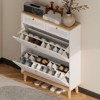 ALEXOUN Shoe Cabinet with 2 Flip-Up Doors & 2 Drawers,Freestanding Narrow Shoe Organizer,Space-Saving Shoe Rack,for Small Spaces,Apartments - 2 of 4