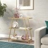 36 in. Brass Metal Bookcase - Henn&Hart - 3 of 4