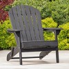 Rustic Foldable Acacia Wood Adirondack Chair, Weather-Resistant Outdoor Seating for Patio, Deck, Garden, and Backyard Comfort-Coolbibila - 3 of 4