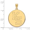 Black Bow Jewelry 14k Yellow Gold Kansas State Wildcats NCAA Extra Large Pendant - 2 of 3