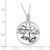 Black Bow Jewelry Rhodium Plated Sterling Silver Wedding Day Bliss Necklace, 18 Inch - 2 of 4