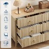 6-Drawer Wood Fluted Dresser 54 Inch Wide, Modern Chest of Drawers, Storage Organizer Cabinet for Living Room, Hallway, Entryway, - 3 of 4