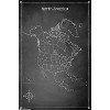 Trends International Chalk Map - North America Unframed Wall Poster Prints - 4 of 4